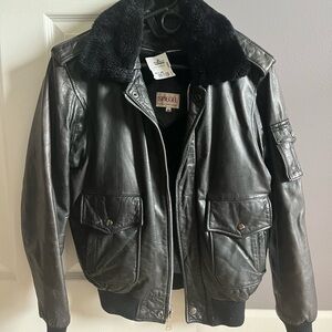 Spiegal Black Leather Jacket